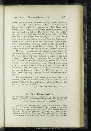 Englische Correspondenz