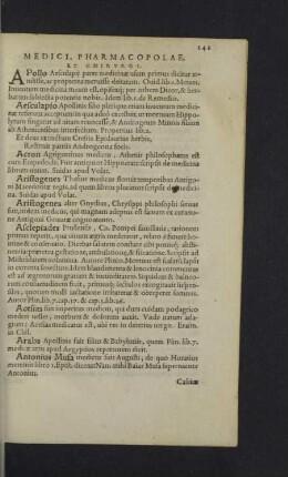 Medici, Pharmacopolae, et chirurgi.