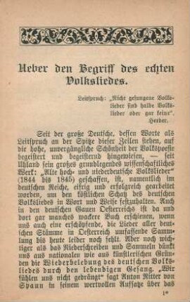 Ueber den Begriff des echten Volksliedes