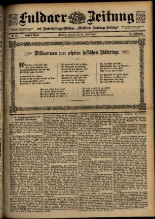 Erste Ausgabe vom Freitag, den 23. Juni 1899.