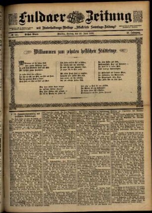 Erste Ausgabe vom Freitag, den 23. Juni 1899.