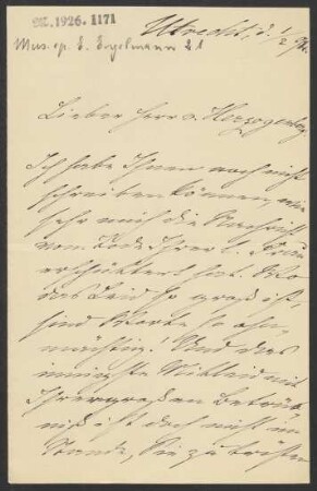 Brief an Heinrich von Herzogenberg : 01.02.1892