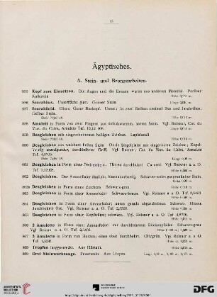 Ägyptisches (Nr. 855-917)