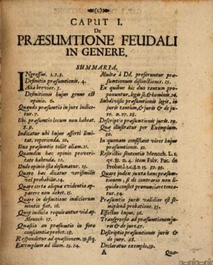 Disp. iur. de praesumtione feudali