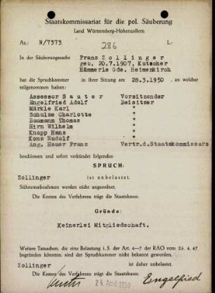 Zollinger, Franz