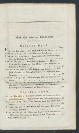 Inhalt des zweiten Bändchens.