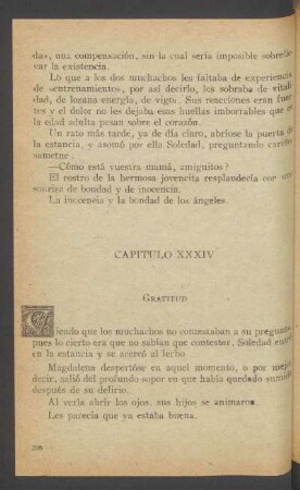 Capítulo XXXIV - Gratitud