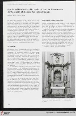 Der Bendikt-Meister - Ein niedersächsischer Bildschnitzer der Spätgotik als Beispiel für Holzsichtigkeit