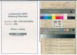 Entnazifizierung Ludwig Braun , geb. 14.03.1911 (Saegemeister)