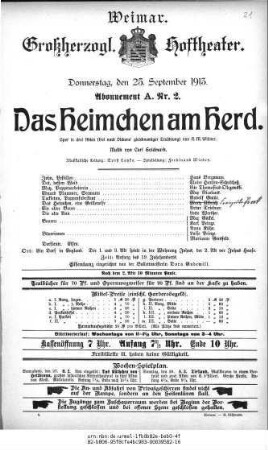 Das Heimchen am Herd