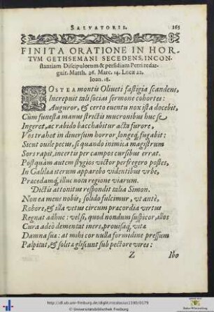 Finit oratione in horum gethsemani secendens