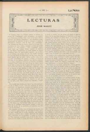 Lecturas - José Martí