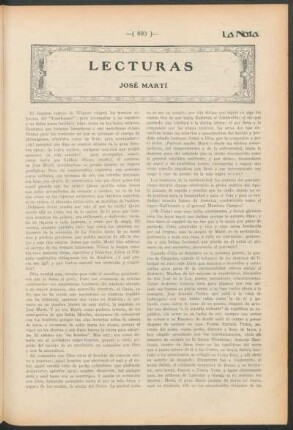 Lecturas - José Martí