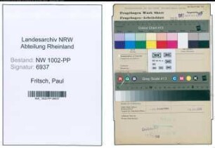 Entnazifizierung Paul Fritsch , geb. 06.09.1893 (Baecker)