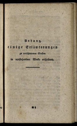 Anhang einige Erläuterungen zu verschiedenen Stellen in vorstehendem Werke enthaltend.