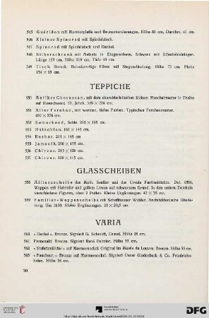 Teppiche (Nr. 550-557)