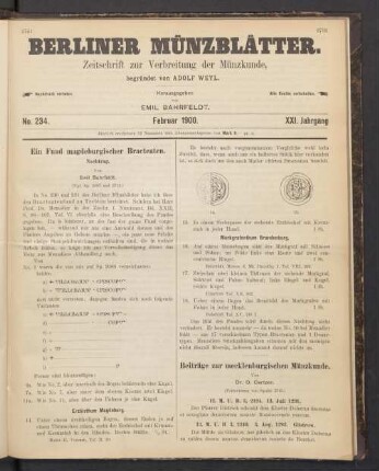 No. 234. Februar 1900