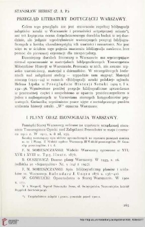 4: Przegla̜d literatury dotycza̜cej Warszawy