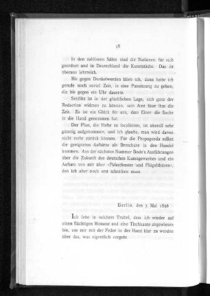 Berlin, den 7. Mai 1896