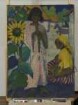 Zwei Zigeunerinnen mit Sonnenblume und Pferd im Hintergrund