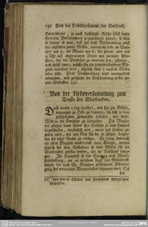 Von der Liebsversammlung zum Troste der Sterbenden