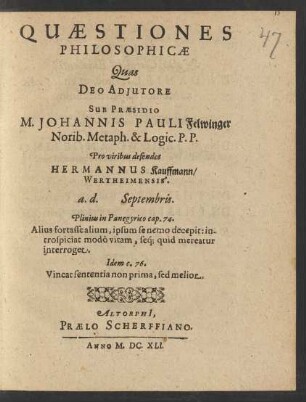 Quaestiones Philosophicae