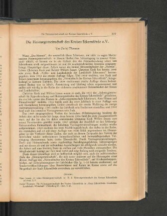 Die Heimatgemeinschaft des Kreises Eckernförde e.V.