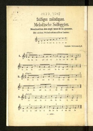 Solfèges mélodiques.
