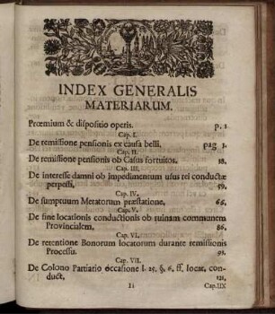 Index Generalis Materiarum