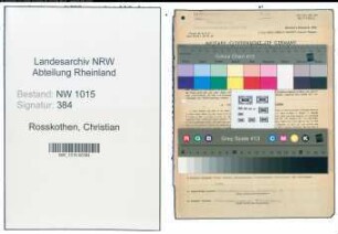 Entnazifizierung Christian Rosskothen , geb. 25.06.1904 (Ingenieur)