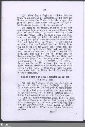 Kurzer Auszug aus der Familienchronik der Familie Zickler