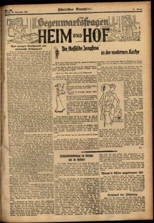 Dritte Ausgabe vom Freitag, den 30. November 1934.
