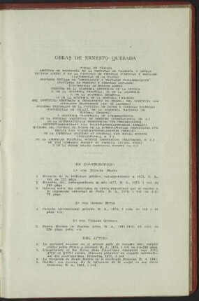 Obras de Ernesto Quesada