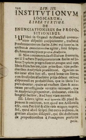 Liber Tertius De Enunciationibus sive Propositionibus
