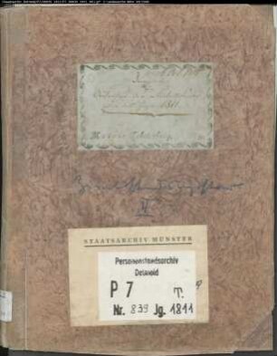 Zivilstandsregister (H November 1811-Dezember 1811) der Munizipalität Tecklenburg. (Gemeinde: Tecklenburg, Kreis Tecklenburg)