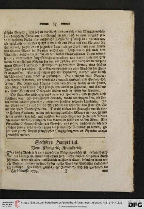 Sechster Haupttitul: Vom Königreich Franckreich