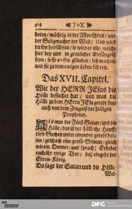 Das XVII. Capitel.