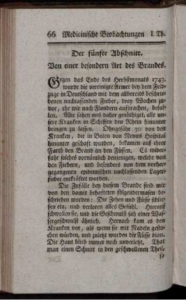 Der fünfte Abschnitt. Von einer besondern Art des Brandes.