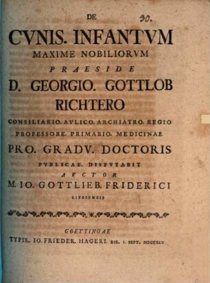De Cvnis. Infantvm Maxime Nobiliorvm