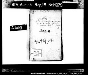 Die bei den Ämtern verwahrten staatlichen Gelder: Amt Leer