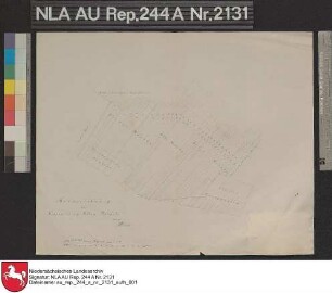 Lage der Moorflächen in der Gemarkung WIESENS Handzeichnung von Seweloh Papier Format 40,5x32,5 M 1:10.000