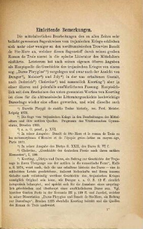 Der altfranzösische Roman de Troie des Benoît de Sainte-More als Vorbild für die mittelhochdeutschen Trojadichtungen des Herbert von Fritslâr und des Konrad von Würzburg