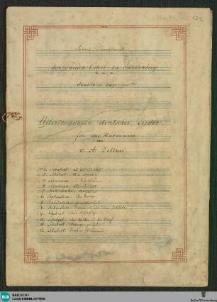 12 Lieder. Arr - Don Mus.Ms.Ded. 121 : harmonium