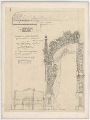 Thiersch, Friedrich von; Wiesbaden; Kurhaus - Konversationszimmer (Details)