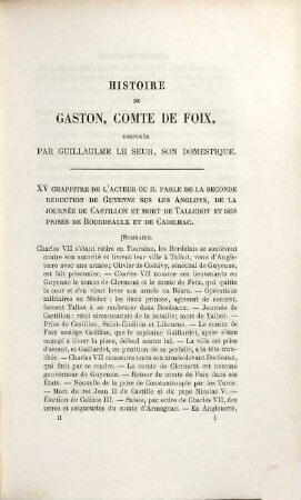 Histoire de Gaston IV, Comte de Foix, par Guillaume Leseur : Chronique française inédite du XVe siècle publiée pour la société de l'histoire de France par Henri Courteault, 2