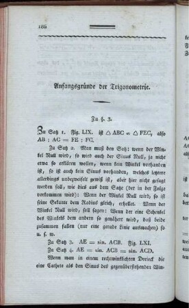 Anfangsgründe der Trigonometrie.