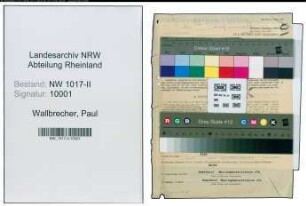 Entnazifizierung Paul Wallbrecher , geb. 14.06.1892 (Kaufmann)