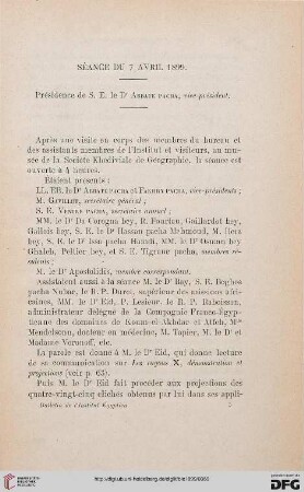 Séance du 7 Avril 1899