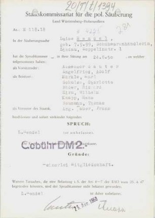 Hendel, Luise