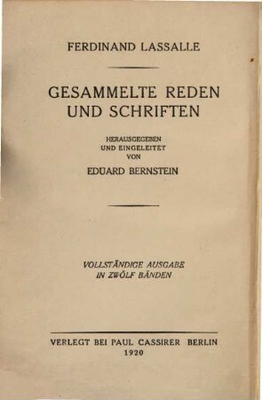 Gesammelte Reden und Schriften, 11. Das System der erworbenen Rechte ; 2,1
